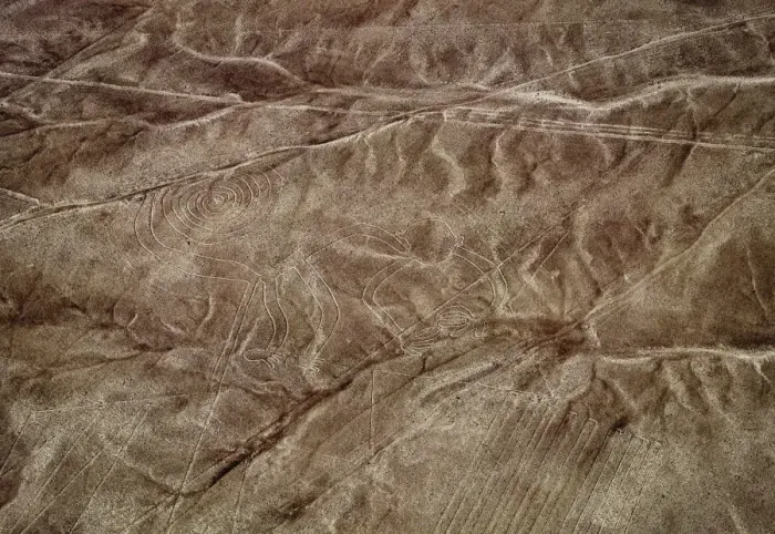 Framed Print : The Monkey Geoglyph, aerial view, Nazca, UNESCO World Heritage Site, Ica Region, Peru Framed Print : The Monkey Geoglyph, aerial view, Nazca, UNESCO World Heritage Site, Ica Region, Peru