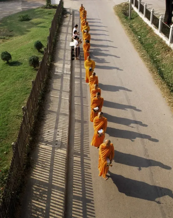 Framed Print : Monks collecting alms Framed Print : Monks collecting alms
