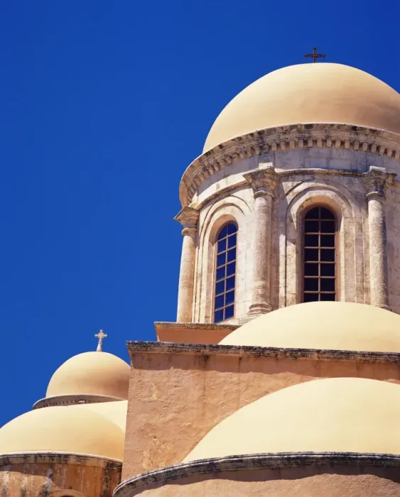 Framed Print : Mono Agias Triada monastery domes Framed Print : Mono Agias Triada monastery domes