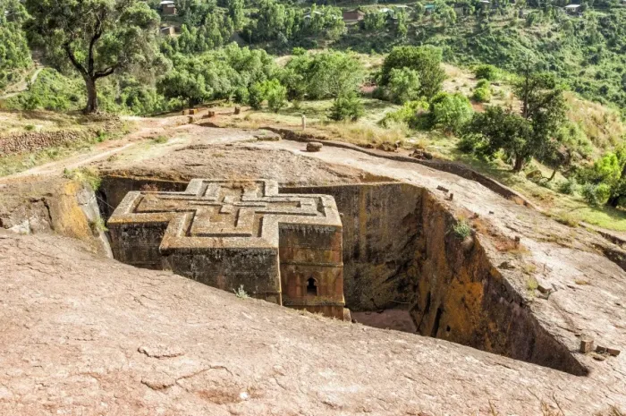 Framed Print : Monolithic rock-cut Church of Bete Giyorgis (St. George), UNESCO World Heritage Site, Lalibela, Amhara region, Northern Ethiopia, Africa Framed Print : Monolithic rock-cut Church of Bete Giyorgis (St. George), UNESCO World Heritage Site, Lalibela, Amhara region, Northern Ethiopia, Africa