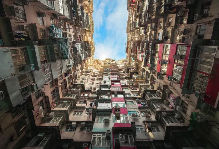 Framed Print : Monster Buildings at sunrise, Quarry Bay. Hong Kong, China Framed Print : Monster Buildings at sunrise, Quarry Bay. Hong Kong, China