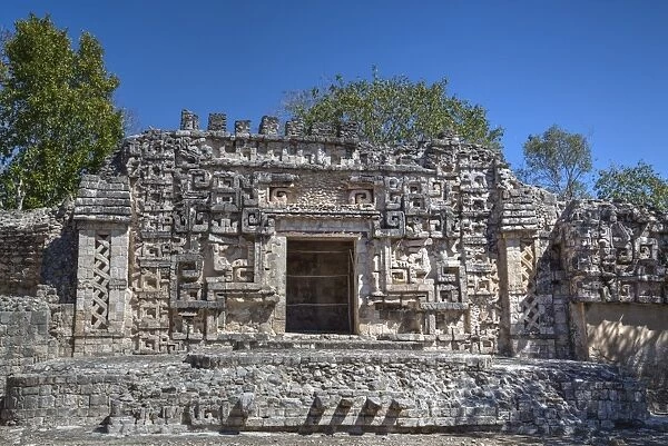Monster Mouth Doorway, Structure II, Hochob, Mayan archaeological site, Chenes style
