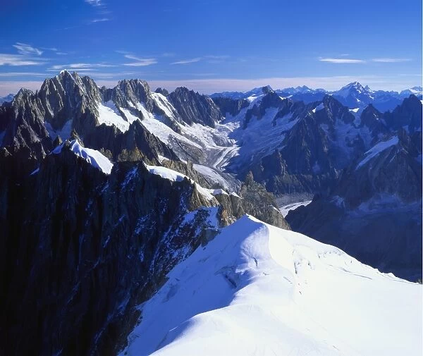 Mont Blanc Mountain Range, Alps, Haute Savoie, France