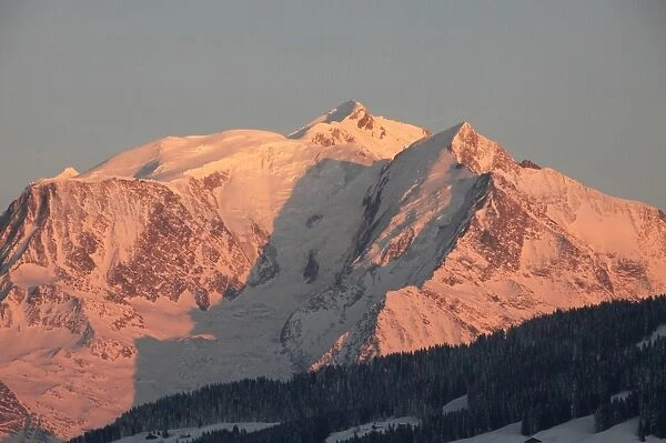 Mont Blanc mountain range, Megeve, Haute-Savoie, French Alps, France, Europe