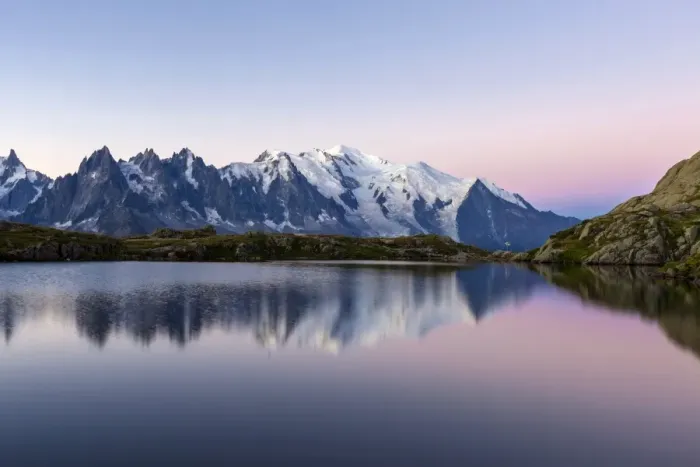 Framed Print : Mont Blanc reflected during twilight in Lac des Cheserys, Haute Savoie, French Alps Framed Print : Mont Blanc reflected during twilight in Lac des Cheserys, Haute Savoie, French Alps