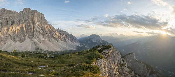 Monte Civetta in Dolomites range near Rifugio Tissi near the Alta Via 1 trail, Belluno