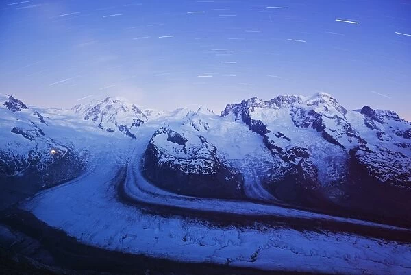 Monte Rosa Glacier and Breithorn Mountain, Zermatt, Valais, Swiss Alps, Switzerland, Europe