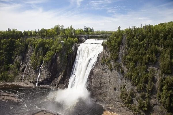 Montmorency Falls, located 10 kms east of Quebec City, Quebec, Canada, North America