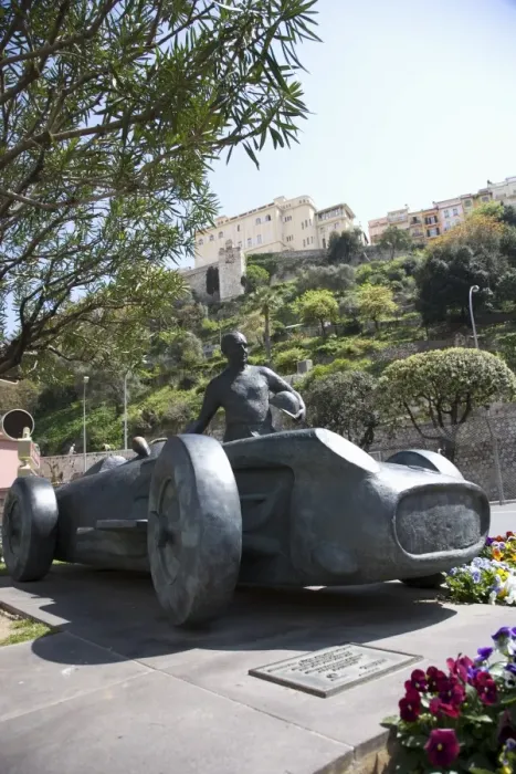 Framed Print : Monument to Juan Manuel Fangio, Monaco, Cote d Azur, Europe Framed Print : Monument to Juan Manuel Fangio, Monaco, Cote d Azur, Europe