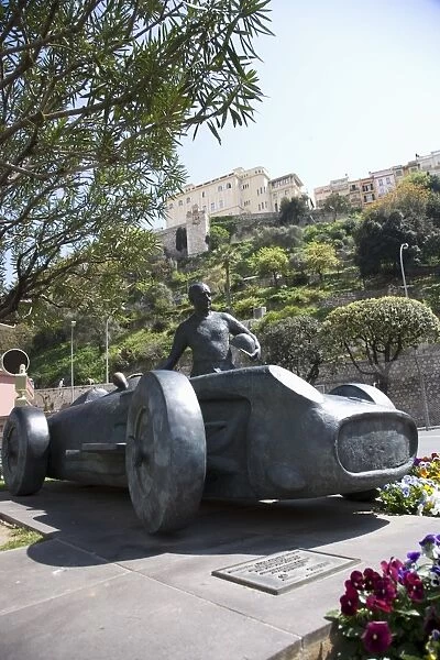 Monument to Juan Manuel Fangio, Monaco, Cote d Azur, Europe