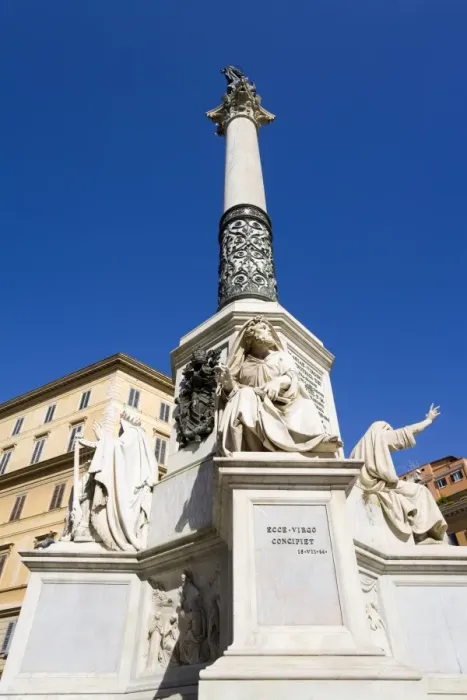 Framed Print : Monument in Piazza di Spagna, Rome, Lazio, Italy, Europe Framed Print : Monument in Piazza di Spagna, Rome, Lazio, Italy, Europe
