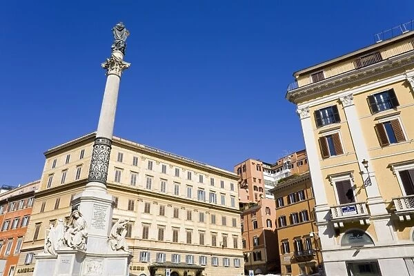 Monument in Piazza di Spagna, Rome, Lazio, Italy, Europe