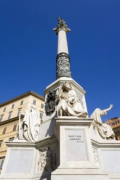 Monument in Piazza di Spagna, Rome, Lazio, Italy, Europe