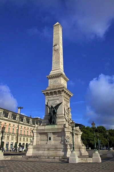 Monument to the Restorers, Restauradores Square, Lisbon, Portugal, South West Europe