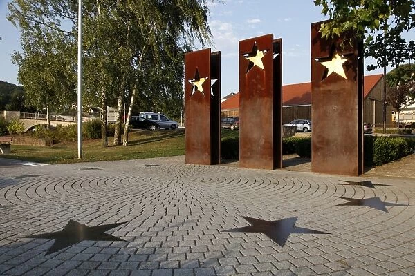 Monument for the Schengen Convention, Schengen, Mosel Valley, Luxembourg, Europe