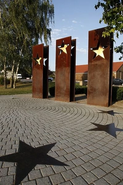 Monument for the Schengen Convention, Schengen, Mosel-Valley, Luxembourg, Europe