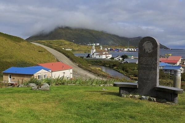Monument to Unangan People, Unalaska Island, Aleutian Islands, Alaska, United States of America