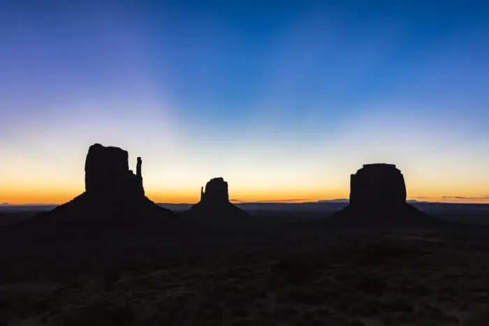 Framed Print : Monument Valley at dusk, Navajo Tribal Park, Arizona, United States of America, North Framed Print : Monument Valley at dusk, Navajo Tribal Park, Arizona, United States of America, North
