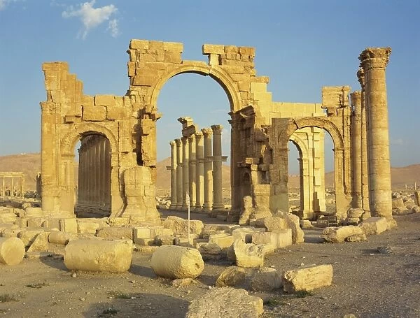 The Monumental Arch, at the ancient Graeco-Roman city of Palmyra, UNESCO World Heritage Site
