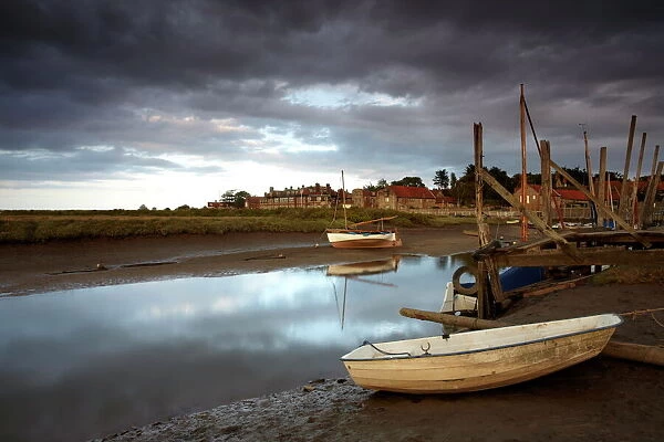 A moody summer evening at Blakeney Quay, North Norfolk, England, United Kingdom, Europe