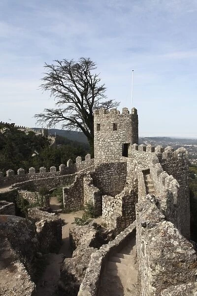 Moorish Castle (Castelo dos Mouros) walls and ramparts, UNESCO World Heritage Site