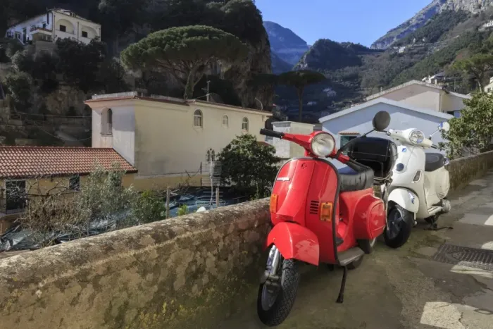 Framed Print : Mopeds parked on a narrow street, Amalfi, Costiera Amalfitana (Amalfi Coast), UNESCO Framed Print : Mopeds parked on a narrow street, Amalfi, Costiera Amalfitana (Amalfi Coast), UNESCO