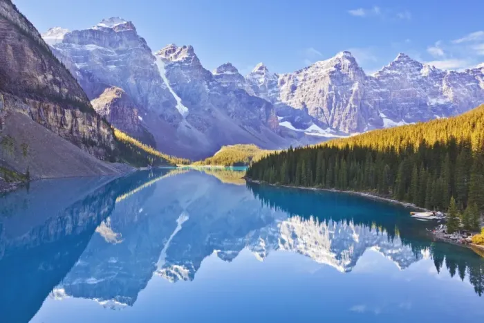 Framed Print : Moraine Lake reflections in the Valley of the Ten Peaks, Banff National Park, UNESCO World Heritage Site, Alberta, Canadian Rockies, Canada, North America