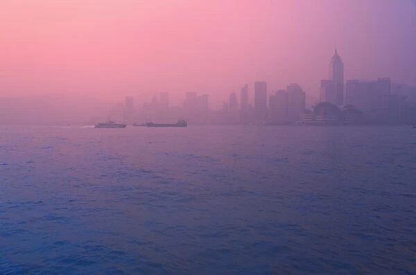 Morning at Hong Kong harbour, Hong Kong, China, Asia