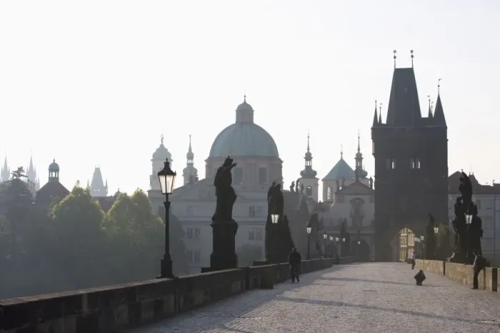 Framed Print : Morning light, Charles Bridge, UNESCO World Heritage Site, Church of St Framed Print : Morning light, Charles Bridge, UNESCO World Heritage Site, Church of St