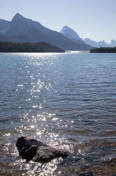 Morning light on Maligne Lake, Jasper National Park, UNESCO World Heritage Site