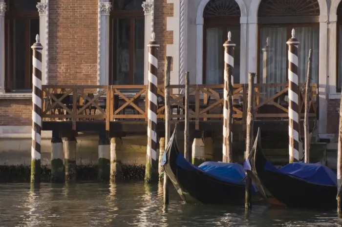 Framed Print : Morning light, mooring poles on the Grand Canal, Venice, UNESCO World Heritage Site Framed Print : Morning light, mooring poles on the Grand Canal, Venice, UNESCO World Heritage Site