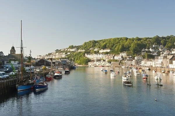 Morning light on the River Looe at Looe in Cornwall, England, United Kingdom, Europe