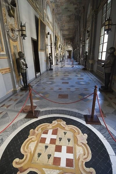 Mosaic in corridor, Grand Masters Palace, Valletta, Malta, Europe