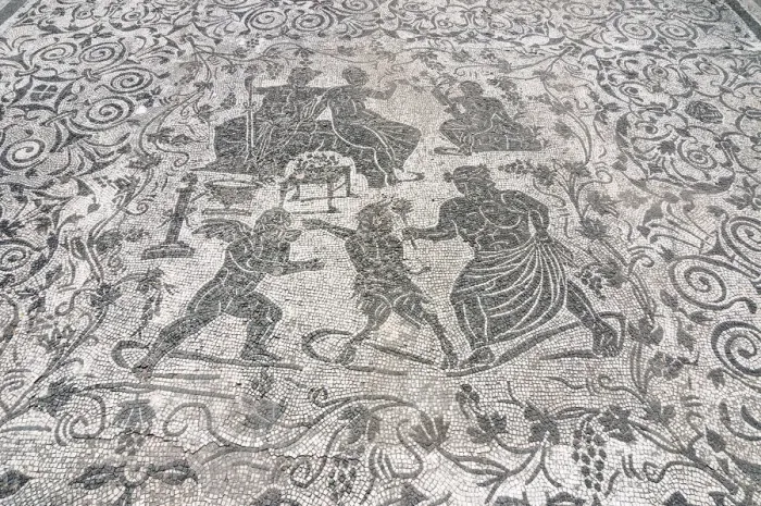 Framed Print : Mosaic di Bacco e Arianna, Block of Bacchus and Arianna, Ostia Antica archaeological site Framed Print : Mosaic di Bacco e Arianna, Block of Bacchus and Arianna, Ostia Antica archaeological site