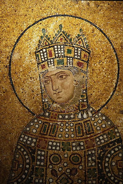 Mosaic of Empress Zoe, Hagia Sophia, Istanbul, Turkey, Europe