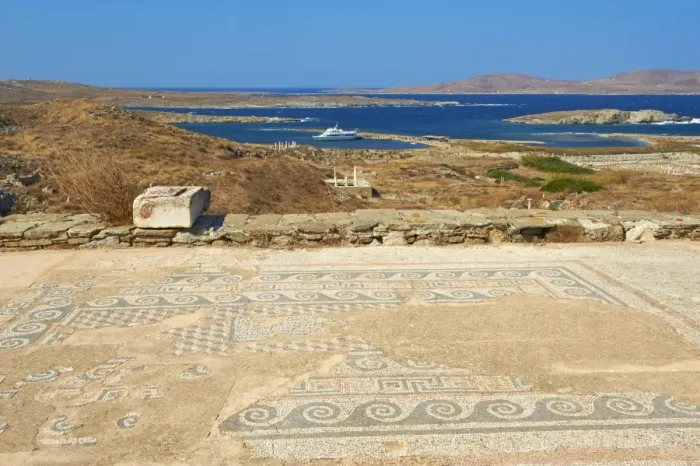 Framed Print : Mosaic floor at the archaeological site, Delos, UNESCO World Heritage Site Framed Print : Mosaic floor at the archaeological site, Delos, UNESCO World Heritage Site