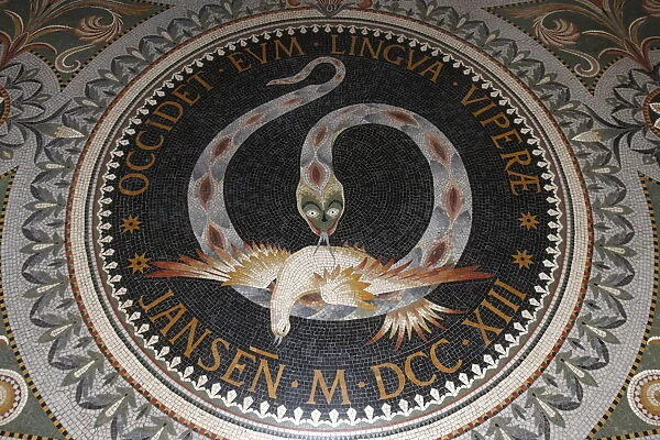 Mosaic in Fourviere Basilica, Lyon, Rhone, France, Europe