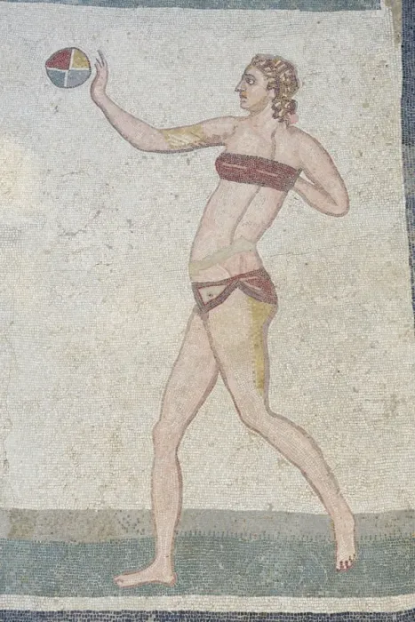 Framed Print : Mosaic of girls in bikinis, Villa Romana del Casale, Piazza Armerina, UNESCO World Heritage Site, Sicily, Italy, Europe Framed Print : Mosaic of girls in bikinis, Villa Romana del Casale, Piazza Armerina, UNESCO World Heritage Site, Sicily, Italy, Europe