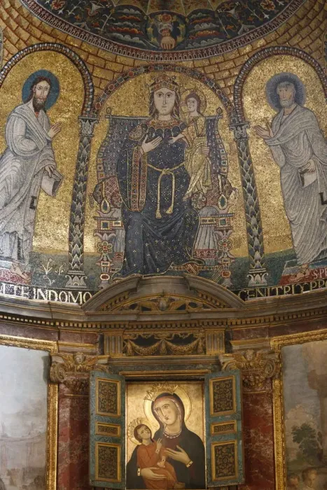 Framed Print : Mosaic of Mary and Jesus, Santa Francesca Romana church, Rome, Lazio, Italy, Europe Framed Print : Mosaic of Mary and Jesus, Santa Francesca Romana church, Rome, Lazio, Italy, Europe
