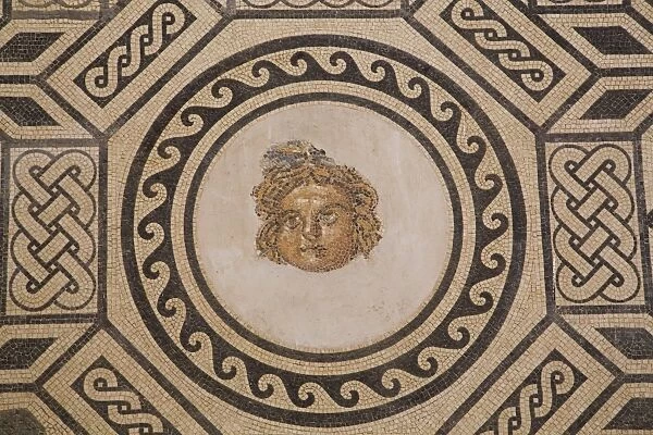 Mosaic of Medusa, Alacazar de los Reyes Cristianos, Cordoba, Andalucia, Spain, Europe