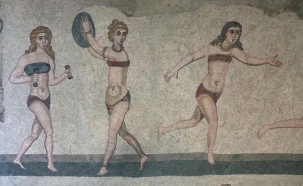 Mosaic, Villa Romana Del Casale, Piazza Armerina, UNESCO World Heritage Site, Sicily
