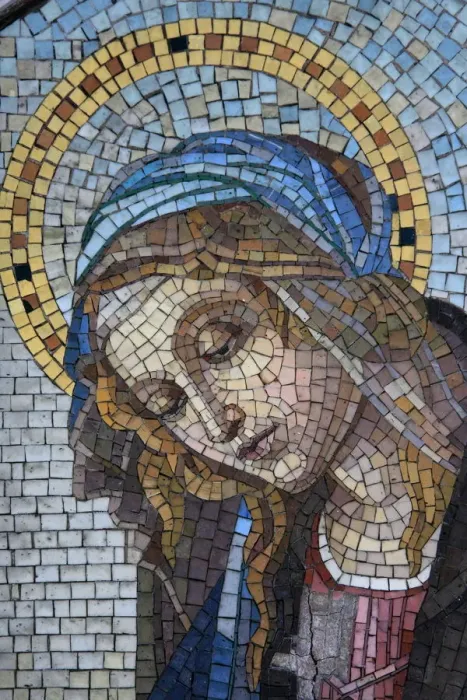 Framed Print : Mosaic of the Virgin Mary, Milano Monumental Cemetery, Milan, Lombardy, Italy, Europe Framed Print : Mosaic of the Virgin Mary, Milano Monumental Cemetery, Milan, Lombardy, Italy, Europe