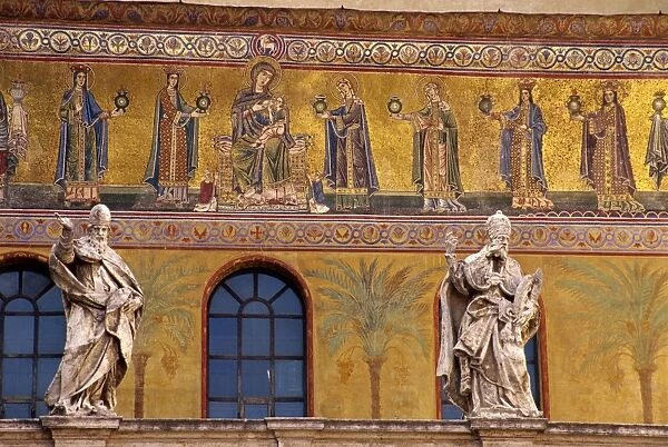 Mosaics of the wise and foolish virgins