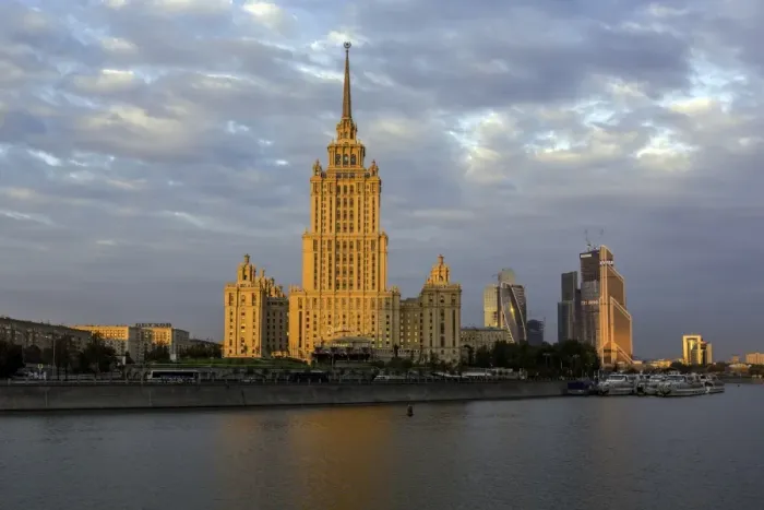 Framed Print : Moskva River and Hotel Ukraine, one of the seven sister skyscrapers, built in Moscow Framed Print : Moskva River and Hotel Ukraine, one of the seven sister skyscrapers, built in Moscow