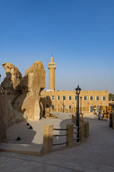 Framed Print : Mosque at the Al Qarah mountain, Al Ahsa (Al Hasa) Oasis, UNESCO World Heritage Site