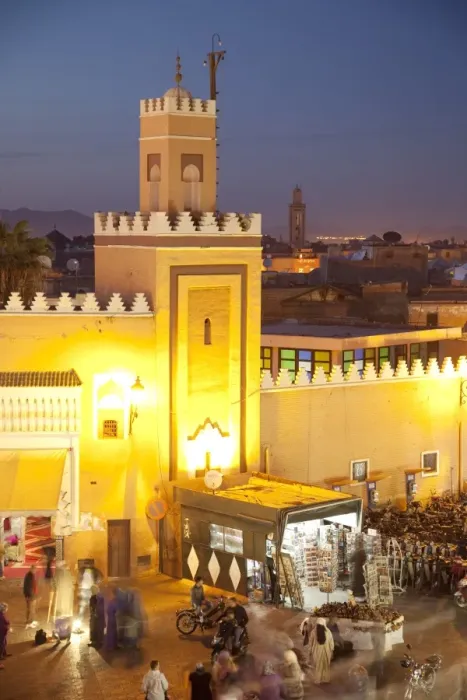 Framed Print : Mosque at dusk, Place Jemaa El Fna, Marrakesh, Morocco, North Africa, Africa Framed Print : Mosque at dusk, Place Jemaa El Fna, Marrakesh, Morocco, North Africa, Africa