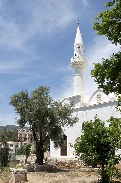 Mosque, Kalkan, a popular tourist resort, Antalya Province, Anatolia, Turkey