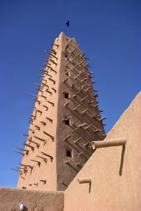 Framed Print : Detail of mosque minaret in Agadez, Sahel, Niger, Africa Framed Print : Detail of mosque minaret in Agadez, Sahel, Niger, Africa