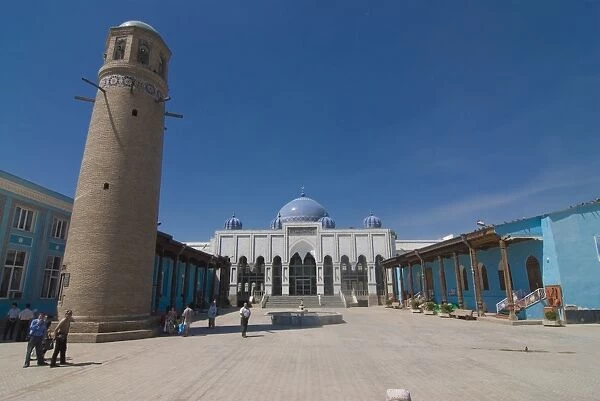 Mosque with minaret, Khojand, Tajikistan, Central Asia
