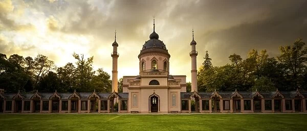 Mosque in Schwetzingen Palace gardens, Schwetzingen, Baden-Wurttemberg, Germany, Europe